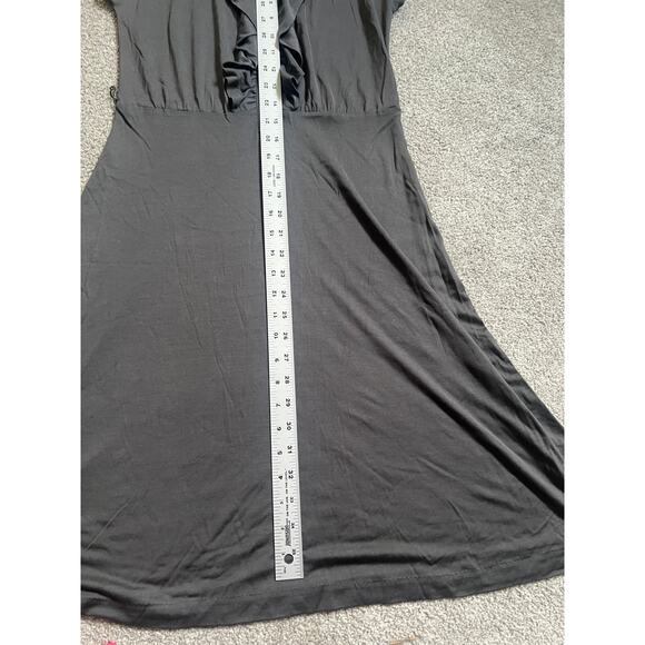 Banana Republic 100% Silk Dress Womens Small Gray Sleeveless Career Stretchy - Picture 5 of 12